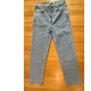 RE/DONE 70s High Rise Stove Pipe Jeans - Size 25 - Light Stone Wash - EUC